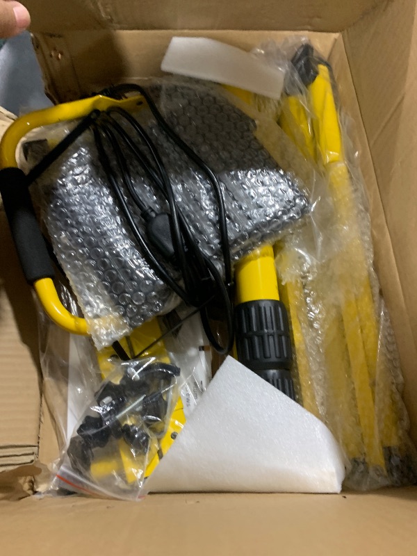Photo 1 of 30000 Lumen Work Lights with Stand, 3 Adjustable Head LED Work Light, with Adjustable and Foldable Tripod Stand, Waterproof Lamp with 6500 Kelvin Color Temperature