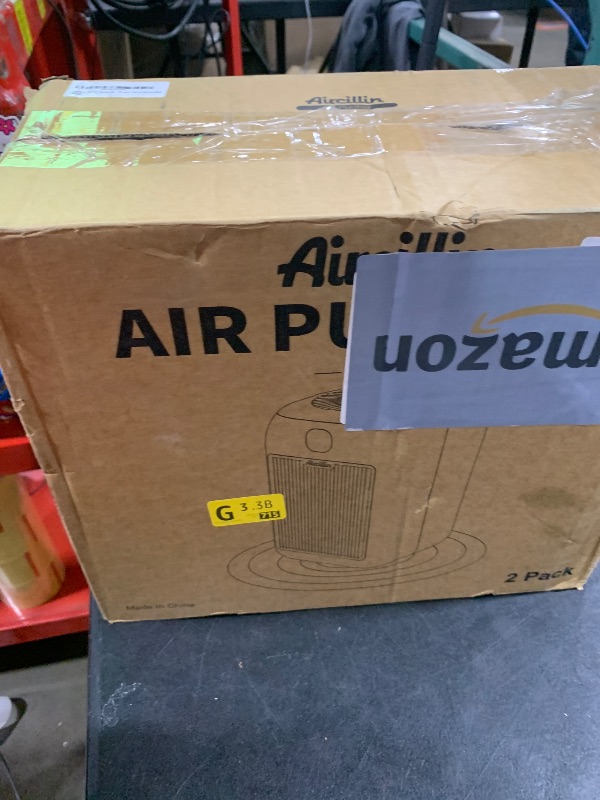 Photo 1 of Aircillin 2-Pack Air Purifiers for Home Large Room Up to 908 Sq Ft Each One, HEPA Air Purifiers for Bedroom with Aromatherapy, HEPA Filter for Smoke, Pet Dander, 99.9% of 0.1 Microns Particles Black 