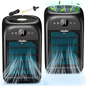 Photo 1 of Aircillin 2-Pack Air Purifiers for Home Large Room Up to 908 Sq Ft Each One, HEPA Air Purifiers for Bedroom with Aromatherapy, HEPA Filter for Smoke, Pet Dander, 99.9% of 0.1 Microns Particles Black 