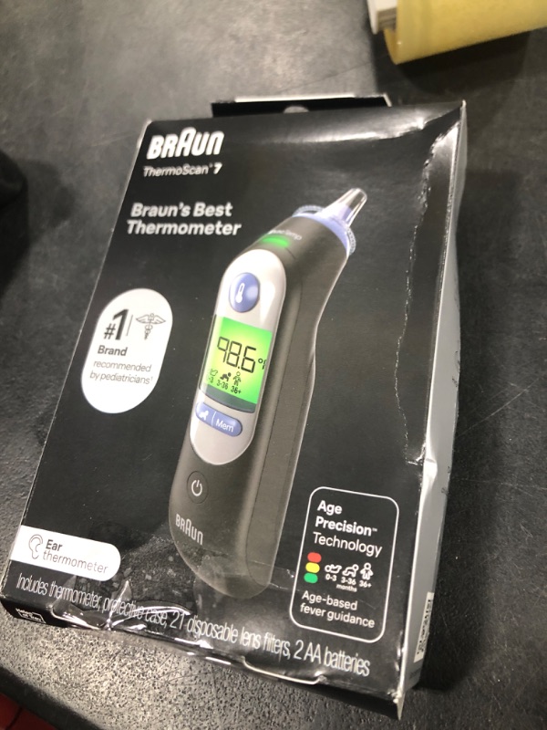 Photo 1 of Braun ThermoScan 7 Digital Ear Thermometer, Age-Adjusted Fever Guidance, Baby and Infant Friendly, No. 1 Brand Recommended by Pediatricians, FSA and HSA Eligible