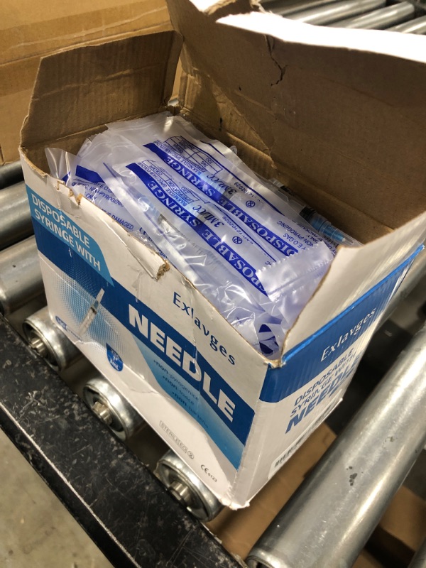 Photo 1 of 100 Pack Disposable 3ml/cc Lab Syringes with 23Ga 1 Inch Needle Luer Lock, Individually Sealed Packed