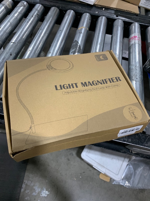 Photo 1 of 5 Inch Large Magnifying Glass with Light and Stand, 10X Hands-Free Desk Lamp & Clamp, 5 Color Modes Stepless Dimmable Flexible Gooseneck, LED Lighted Magnifier for Repair Crafts Close Work Painting