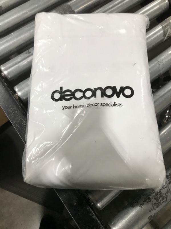 Photo 1 of Deconovo Blackout Curtains – Room Darkening, Noise-Reducing, Thermal Insulated – Energy-Efficient Window Treatment for Bedroom, Living Room & Home Office – 2 Panels, White, 70W x 95L Inch