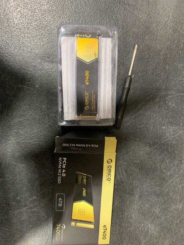 Photo 1 of ORICO 4TB NVMe SSD PCIe 4.0- Up to 7400MB/s, M.2 2280 PCIe 4.0X4 Internal Solid State Drive, Fast Heat Dissipation, Compatible with macOS Windows for Gamers and Creators-e7400