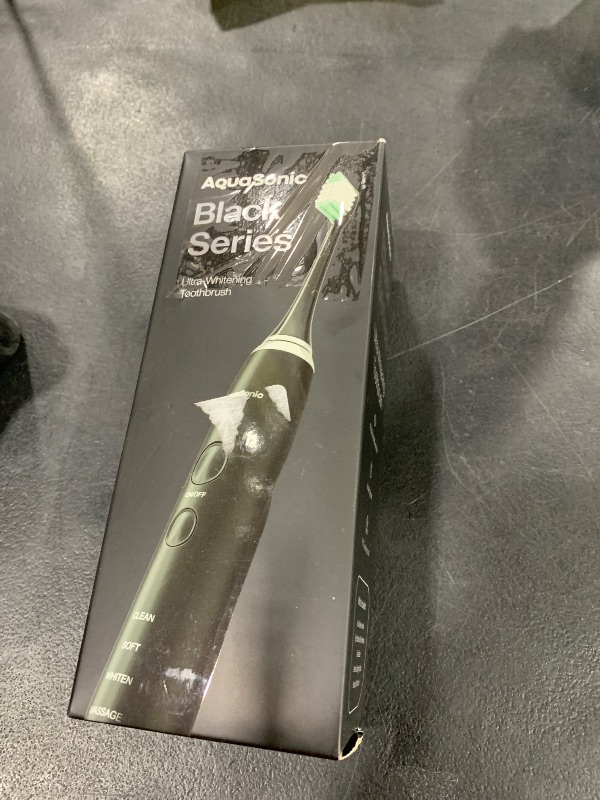 Photo 1 of Aquasonic Black Series Ultra Whitening Toothbrush – ADA Accepted Electric Toothbrush- 8 Brush Heads & Travel Case – 40,000 VPM Electric Motor & Wireless Charging - 4 Modes w Smart Timer