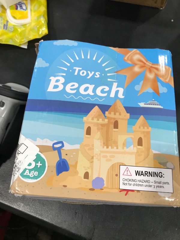 Photo 1 of FUSPWEAO Beach Toys Sand Toys for Kids, Sand Castle Toys for Beach with Sand Castle Bucket, Sand Molds, Shovel and Rake, Sand Castle Kit, Sandbox Toys for Toddlers, Travel Beach Toys for Kids 3-10