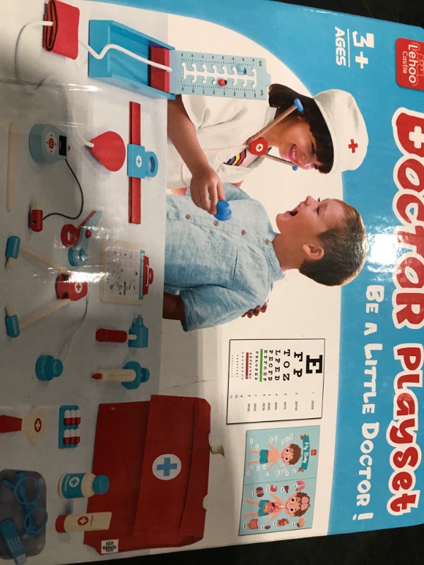 Photo 1 of Lehoo Castle Doctor Kit Kids Wooden, Toys for 3+ Year Old Boys, Pretend Play Dr Set, Kids Doctor Playset, Medical Kits with Stethoscope, Gifts for Toddlers Girls Ages 3 4 5 6