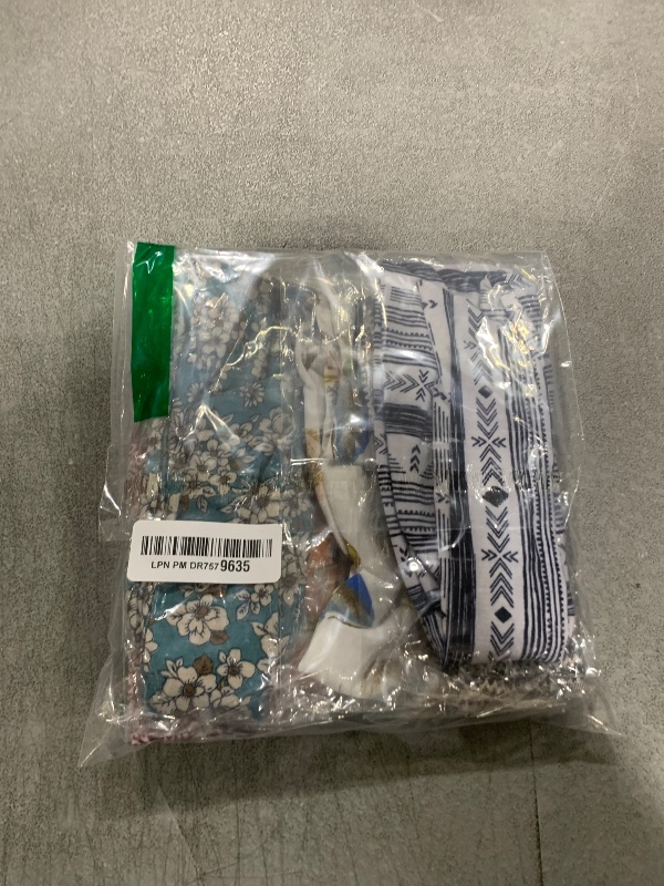 Photo 1 of WILLBOND 6 Pieces Wide Headbands for Women, Adjustable Bandana Headband Tie, Knotted African Hairband, Yoga Elastic Non Slip Floral Hairbands for Running Hiking Cycling Workout(Stylish Patterns)