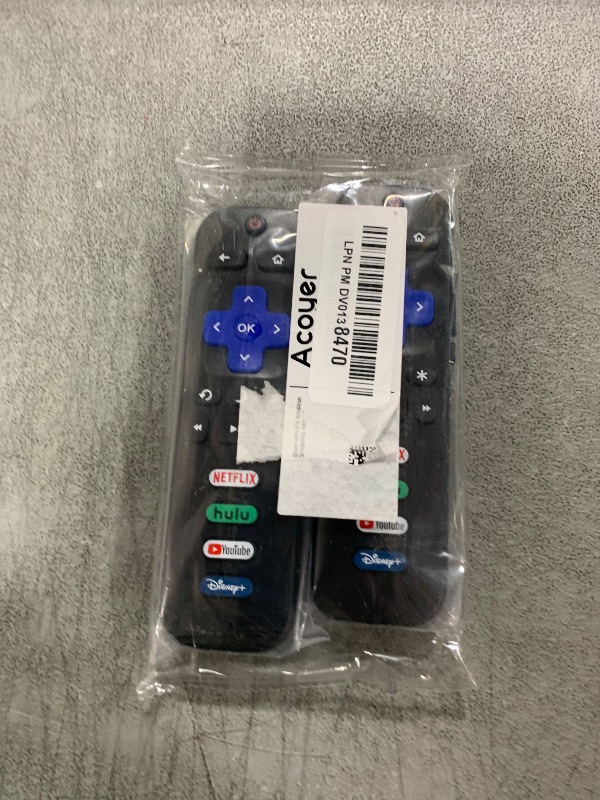 Photo 1 of (Pack of 2) Replacement-Remote-Control for Roku-TV,Compatible for TCL Roku/Hisense Roku/Onn Roku/Philips Roku Smart TVs(Not for Roku Stick and Box)
