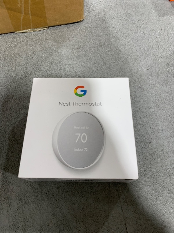 Photo 1 of Google Nest Thermostat - Smart Thermostat for Home - Programmable Wifi Thermostat - Snow