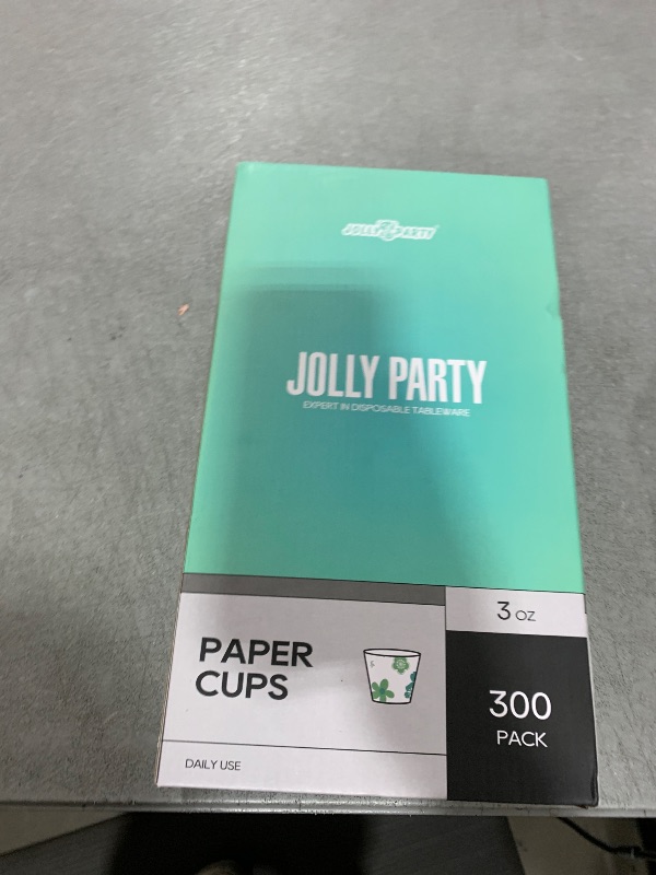 Photo 1 of [300 Pack] Paper Cups, 3oz Disposable Bathroom Cups, Mouthwash Cups, Cold Disposable Drinking Cup for Party, Picnic, BBQ, Travel, and Event, Green Floral