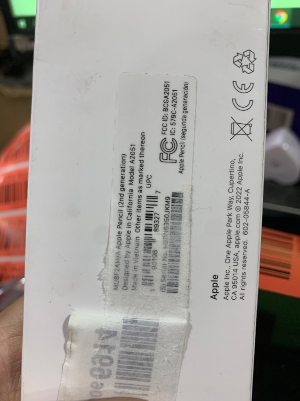 Photo 1 of Apple Pencil (2nd Generation): Device Compatibility Check Required - Pixel-Perfect Precision, Perfect for Note-Taking, Drawing, and Signing documents. Attaches, Charges, and Pairs magnetically.