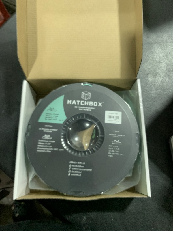 Photo 1 of HATCHBOX PLA PRO+ 3D Printer Filament, Dimensional Accuracy +/- 0.03 mm, 1 kg Spool, 1.75 mm, Mint