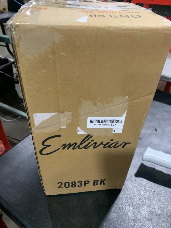 Photo 1 of Emliviar Post Lights Outdoor Fixture, 1-Light Lamp Post Lantern, Black Finish, Seeded Glass, 2083P BK