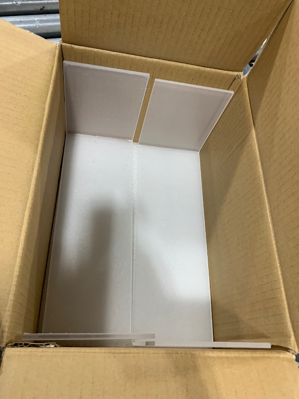 Photo 1 of  4 Pack Large Acrylic Risers Display Stands, Perfume Organizer Stand, Clear Acrylic Shelf for Show Decor Display, Toys, Cupcake and More
