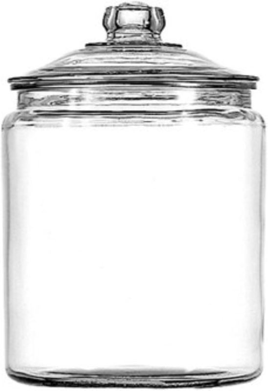 Photo 1 of Anchor Hocking Heritage Hill 1 Gallon Glass Jar with Lid, Set of 2