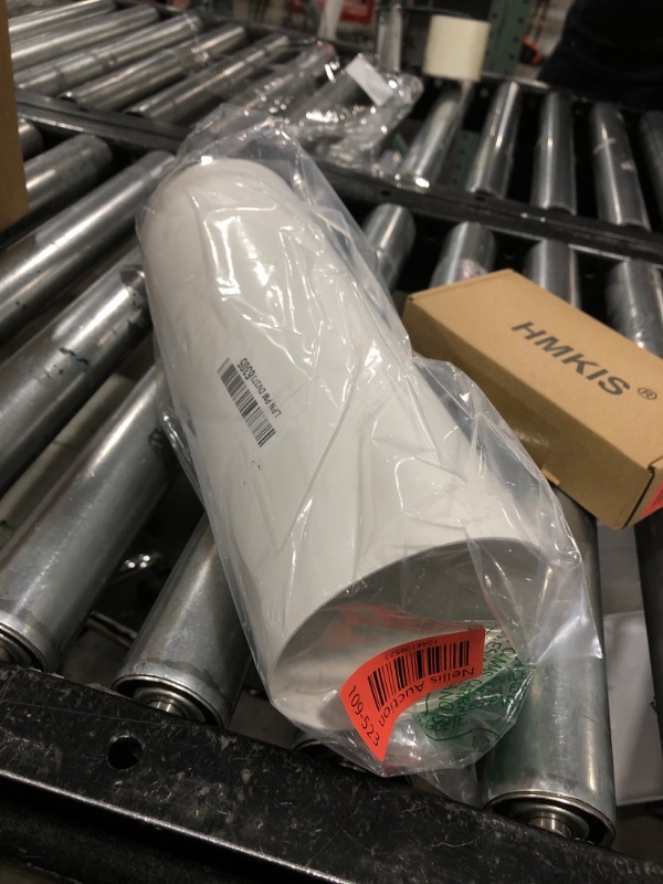 Photo 1 of HVAC OV 4"" Inch Round Straight 12"" Inch Long Plastic Duct - Exhaust & Air Supply Pipeline - Heating & Cooling, HVAC Ventilation Tube, White