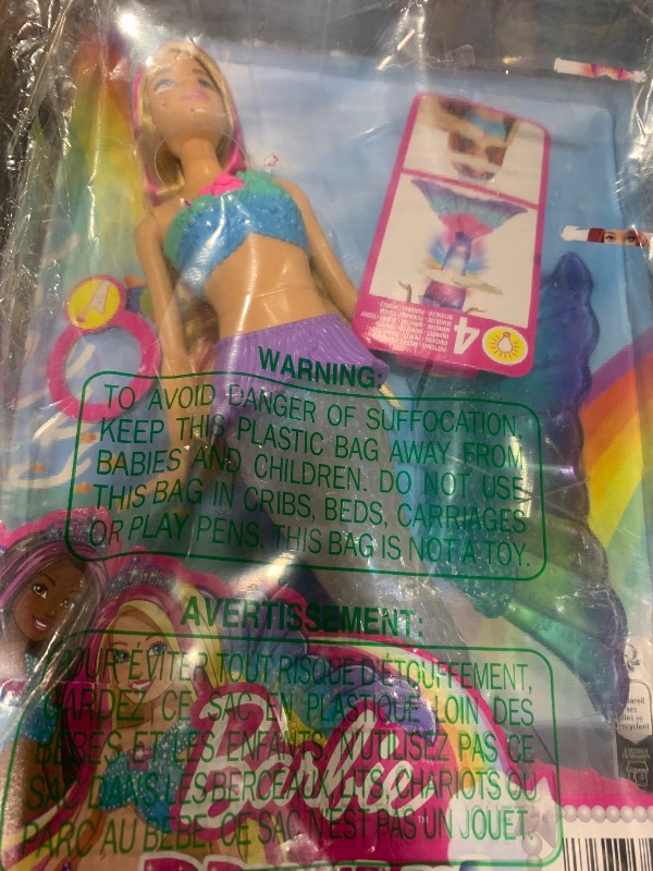 Photo 1 of Barbie Dreamtopia Doll, Mermaid Toy with Water-Activated Light-Up Tail, Pink-Streaked Hair & 4 Colorful Light Shows