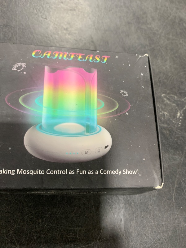 Photo 1 of Camfeast 360° Flying Insect Trap with 60h USB Rechargeable Battery, Get-rid Food, Plant Fruit-Fly Killer, Night Light Catcher for Gnat, Noseeum, Flies, Housefly, Trap on Indoor House, Insectos Trampa