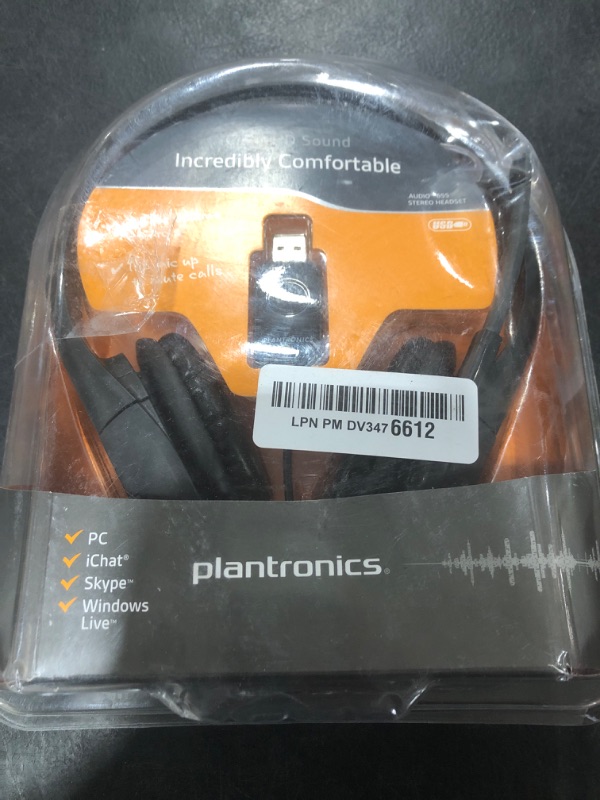 Photo 1 of Plantronics 80935-21 Audio 655 USB Multimedia Headset with Noise Canceling Microphone for PC and Mac