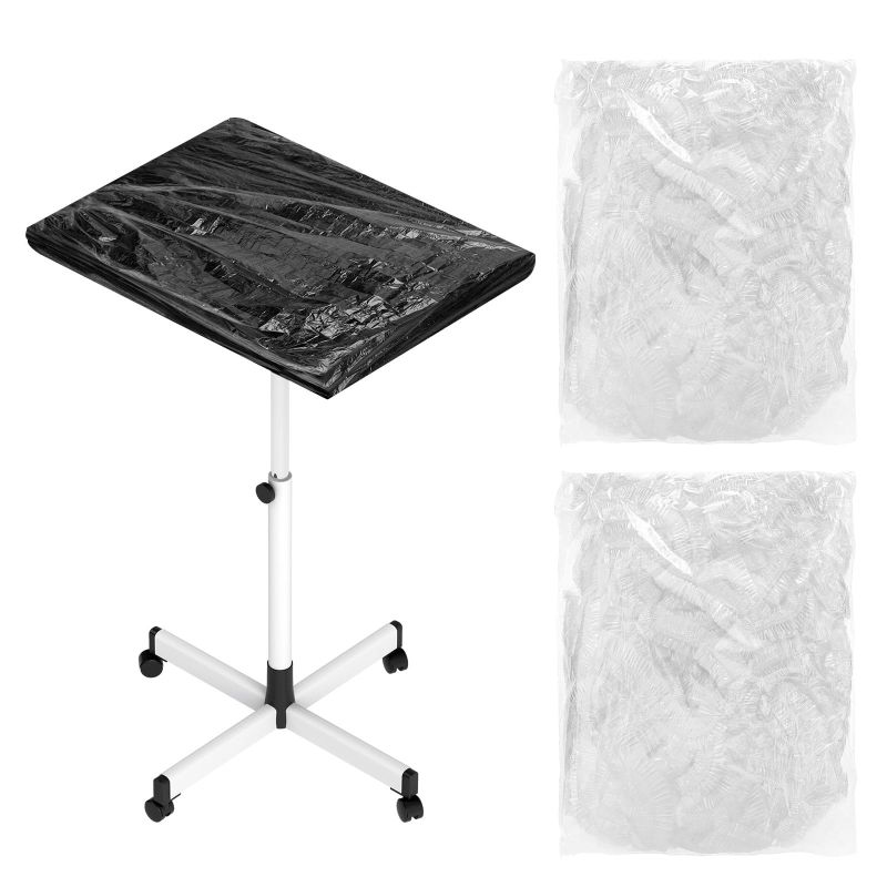 Photo 1 of Wonderjune 200 Pcs Disposable tattoo tray covers Tattoo Arm Rest Stand Thickened Cover with Elastic Salon Machine Accessories(23x27 Inch, Fit for Trays:diameter of 8-18 Inch)
