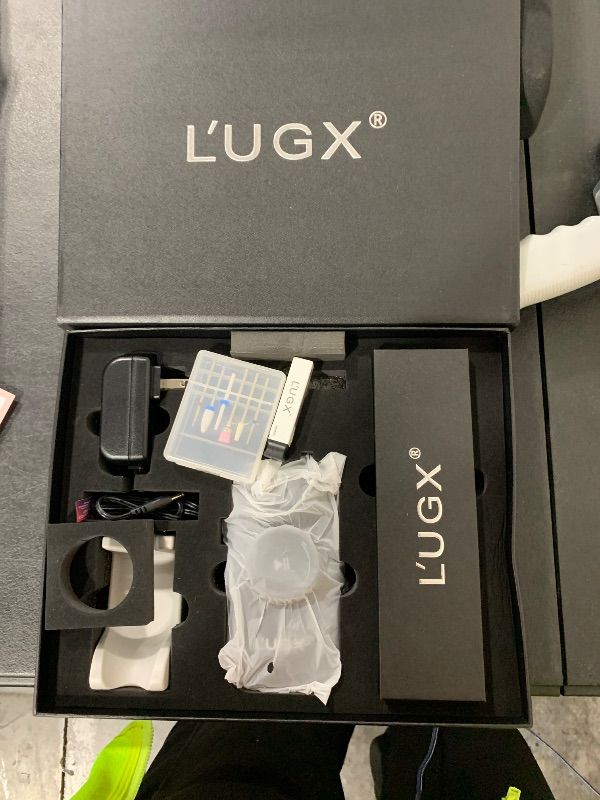 Photo 1 of L'UGX Nail Drill 35000RPM Professional Brushless Electric Machine, Rechargeable Cordless Nail Efile for Acrylic Gel Nails, 8Pcs Nail Drill Bits, Low Noise Low Vibration