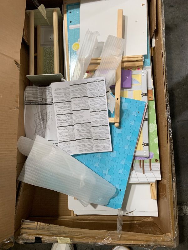 Photo 1 of ITEM IS MISSING PARTS, UNSURE WHAT PARTS ARE MISSING -----------------------------------------KidKraft Majestic Mansion Wooden Dollhouse with 34-Piece Accessories, Working Elevator and Garage, Gift for Ages 3+