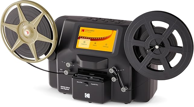 Photo 1 of KODAK REELS 8mm & Super 8 Films Digitizer Converter with Big 5” Screen, Scanner Converts Film Frame by Frame to Digital MP4 Files for Viewing, Sharing & Saving on SD Card for 3” 4” 5” 7” and 9” Reels
