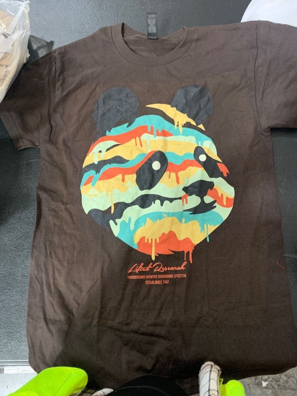 Photo 1 of *BROWN* LRG Lifted Research Group Panda Dripper Young Men's Short Sleeve Tee Shirt, Athletic Heather, S