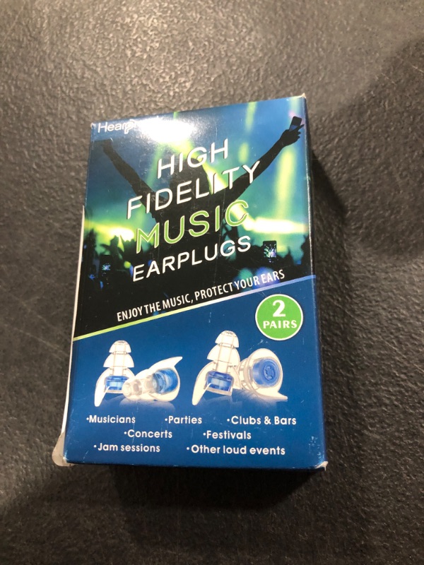 Photo 2 of Hearprotek Concert Ear Plugs, 2Pairs Reusable high Fidelity Musician Ear Plugs for Concerts Loud Music-Noise Reduction Ear Protection earplugs for Rave,Festival,Music,Tinnitus Relief