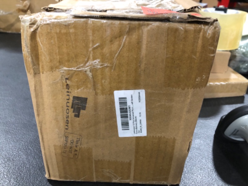 Photo 1 of Leinuosen 12 Pcs Window Boxes Brackets Adjustable Planter Box Bracket Heavy Duty Deck Railing Hanging Flower Stand for Windowsill Garden Fence Balcony (Black)