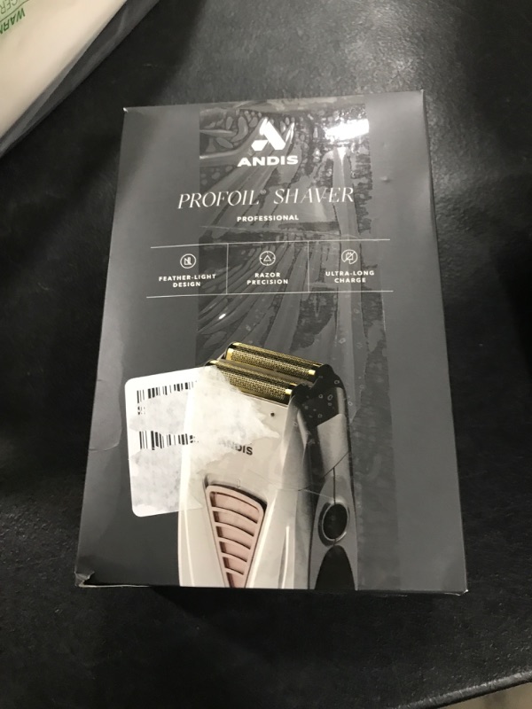 Photo 1 of Andis TS-1 17235 Pro Foil Lithium Titanium Foil Shaver, Cord/Cordless, Smooth Shaving Cordless Shaver with Charger, Gray