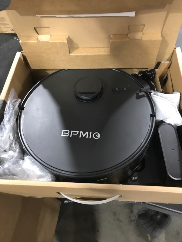 Photo 1 of BPMIO 5000pa Robot Vacuum and Mop Combo,3 in 1 Robot Vacuum,LiDAR Navigation,5 Maps,30 No-go Zones, WiFi/App/Alexa,Auto-Charging,Robot Vacuum Cleaner for Pet Hair, Carpet, Hard Floor B15