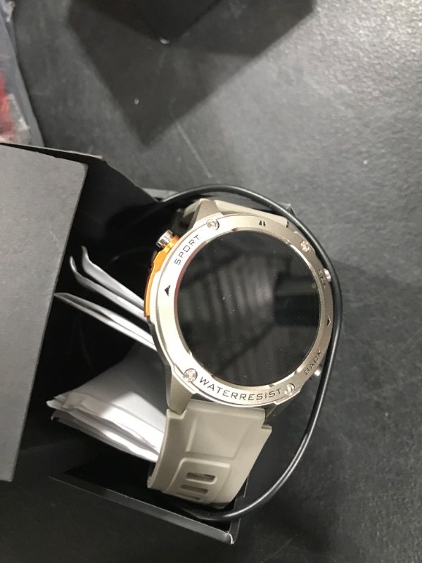 Photo 1 of 2024 GPS Smart Watch, 1.43” AMOLED Always-On Display, 50M Swimming Waterproof, 170+ Sports Mode, 500mAh Battery, Make&Answer Call Smartwatch for Men Women, Fitness Watches for iOS and Android (Silver)