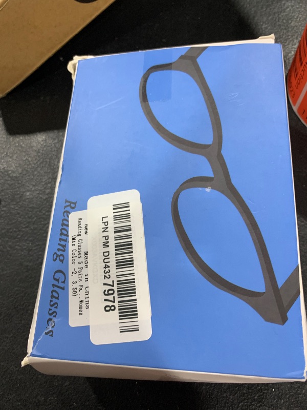 Photo 1 of Kerecsen Reading Glasses 5 Pairs Fashion Ladies Readers Spring Hinge with Pattern Print Eyeglasses for Women (Mix Color -2, 3.50)