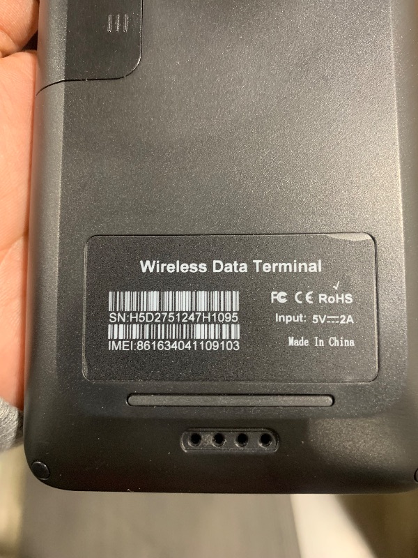 Photo 1 of Bisofice Handheld 3G POS Receipt Printer Android 8.1 1D/2D Barcode Scanner PDA Terminal 3G WiFi BT Communication with 5.0 Inch Touchscreen 58mm Width Thermal Label Printing for Supermarket