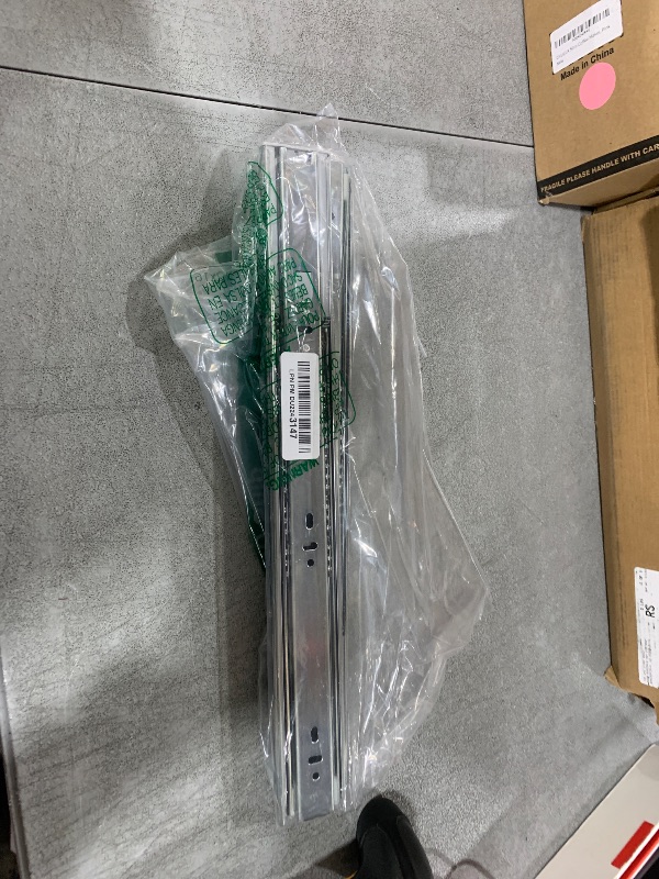 Photo 1 of 16 inch Drawer Slides 1 Pairs (2pcs) Soft Self Close Full Extension Ball Bearing Drawer Slides 3 fold Full Stretch Side Mount 100 LB Capacity 16" Silver