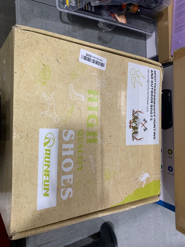 Photo 1 of R RUNFUN Men's Hunting Boots Waterproof Hiking Boots Lace-up Insulated Work Boot, 7" Breathable Lightweight Outdoor Boot, 200g Insulation(RF2307-7CLP,Size10.5)