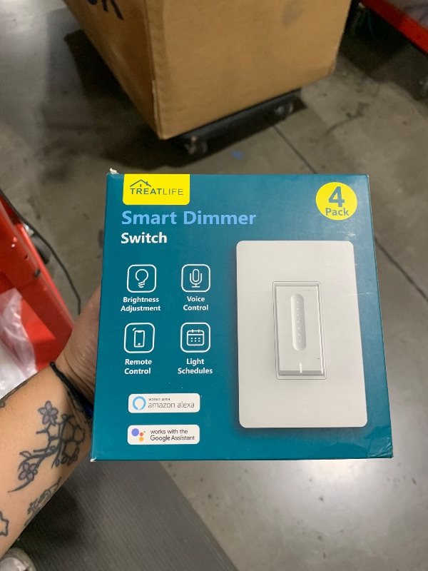Photo 1 of TREATLIFE Smart Dimmer Switch 4 Pack, Smart Switch Works with Alexa and Google Home, 2.4GHz WiFi Dimmer Light Switch for LED, CFL, Incandescent Bulbs, Neutral Wire Required, Single Pole