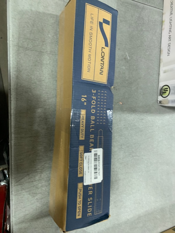 Photo 1 of LONTAN 5 Pcs Center Mount Drawer Slides Bottom Mount for Cabinet and Dresser 14 Inch Heavy Duty Drawer Rails 9.74" Extension Glide Track