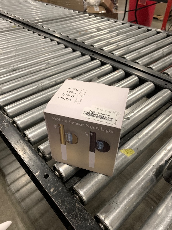 Photo 1 of Battery-Operated Motion Sensor Night Lights: 2200mAh Rechargeable Wall Sconces Magnetic Wall Lights Wireless Stairway Lights Portable Hallway Light Wooden Wall Lighting for Bedroom Stair Picture