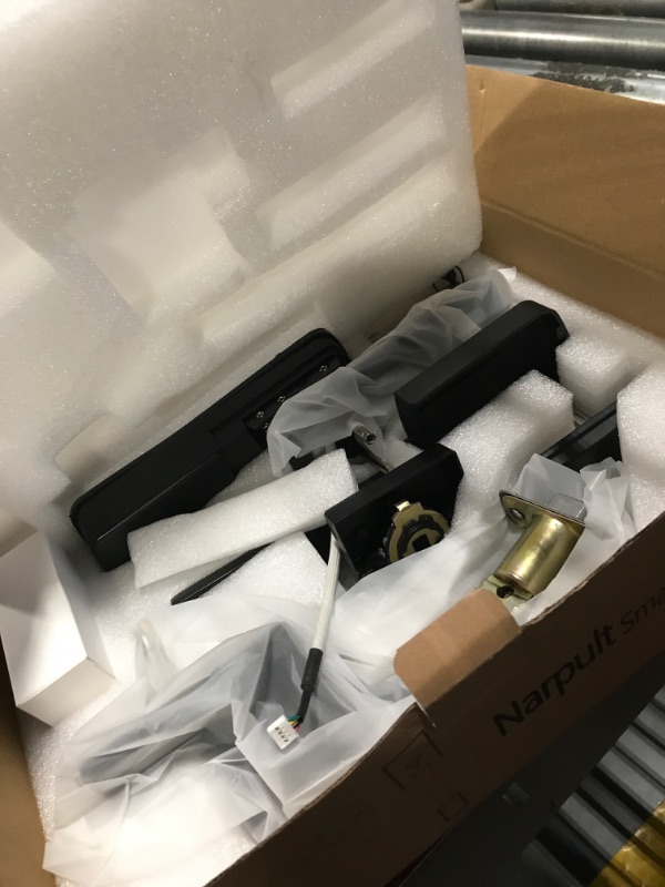 Photo 1 of Narpult Smart Lock with Front Door Handle Set, Front Door Lock Set, Keyless Entry Door Lock, Fingerprint Electronic Keypad Deadbolt, via Bluetooth App/WiFi(Need Gateway) Control, Matte Black