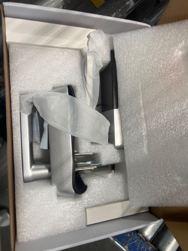 Photo 1 of Keyless Entry Door Lock with Handle,Zomnua Fingerprint Lever Keypad Door Lock with Handle,WiFi Front Biometric Passcode Code Alexa Deadbolt with Fob Keys Gateway for Home Hotel Office