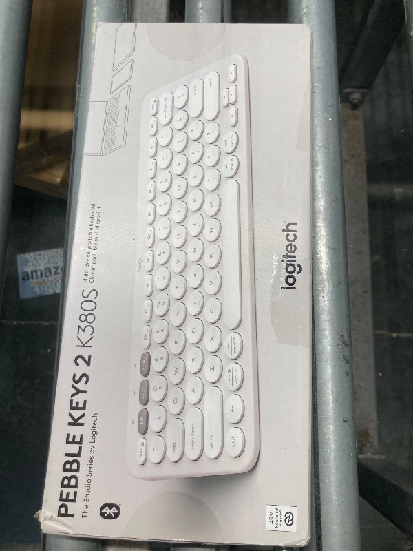 Photo 1 of Logitech Pebble Keys 2 K380s, Multi-Device Bluetooth Wireless Keyboard with Customizable Shortcuts, Slim and Portable, Easy-Switch for Windows, macOS, iPadOS, Android, Chrome OS - Tonal White