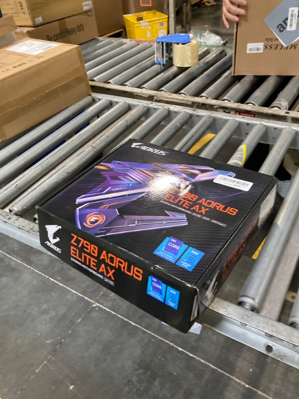 Photo 1 of GIGABYTE Z790 AORUS Elite AX (LGA 1700/ Intel Z790/ ATX/ DDR5/ Quad M.2/ PCIe 5.0/ USB 3.2 Gen2X2 Type-C/Intel WiFi 6E/ 2.5GbE LAN/Q-Flash Plus/PCIe EZ-Latch/Gaming Motherboard)