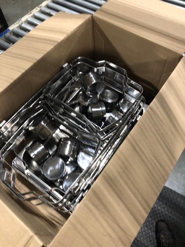 Photo 1 of 6 Pack 8QT Chafing Dish Buffet Set Stainless Steel Food Warmer Chafer Complete Set with Water Pan, Chafing Fuel Holder for Party Catering