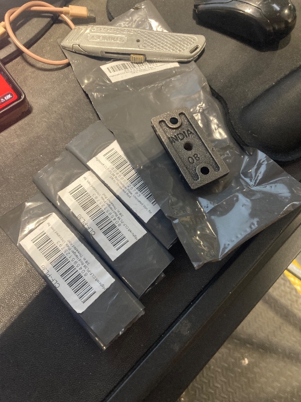 Photo 1 of Highcraft PLTB38 Ceiling Flange Hanger Plate Threaded (Pipe), for DYI Plumbing and Industrial Decor, 1-3/8 W x 3-5/16 L, Iron, 3/8 in. Rod (Uncoated), Black (4 pack)