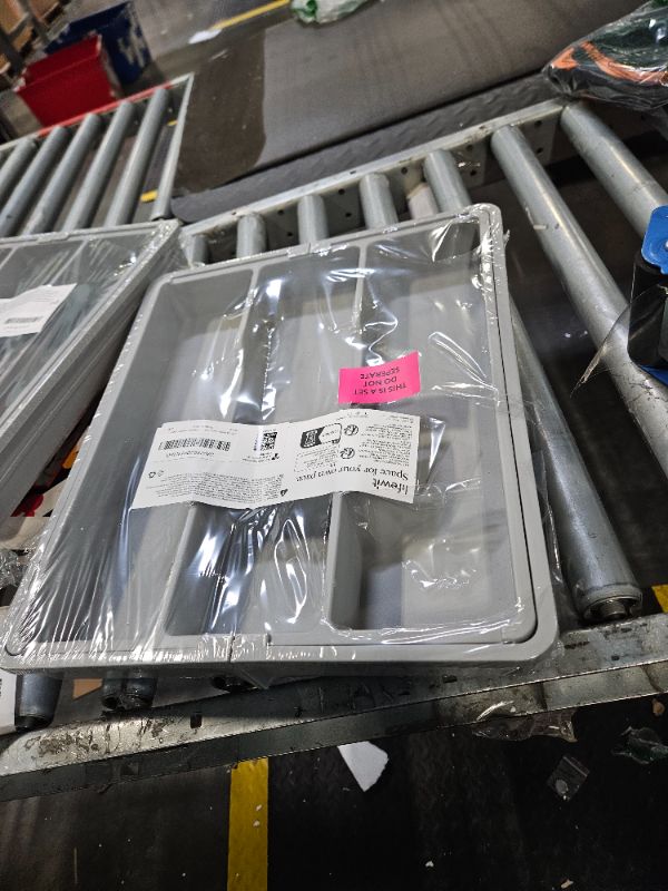 Photo 1 of Lifewit Utensil Organizer for Kitchen Drawers, Expandable Cooking Utensil Tray, Adjustable Cutlery Silverware Flatware Holder, Plastic Kitchen Spatula Tools and Gadgets Storage Divider, Large, Gray