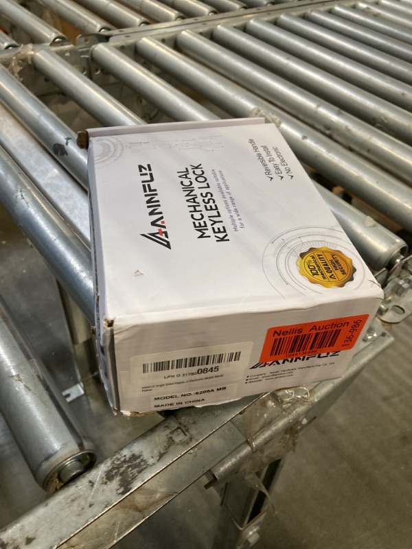 Photo 1 of ANNFUZ Single Sided Keypad Door Lock Lever, Mechanical Keyless Entry Door Lock with Handle, Code Combination Front Gate Lock for Warehouses, Not Deadbolt, Auto Lock, No Electronic (Matte Black)