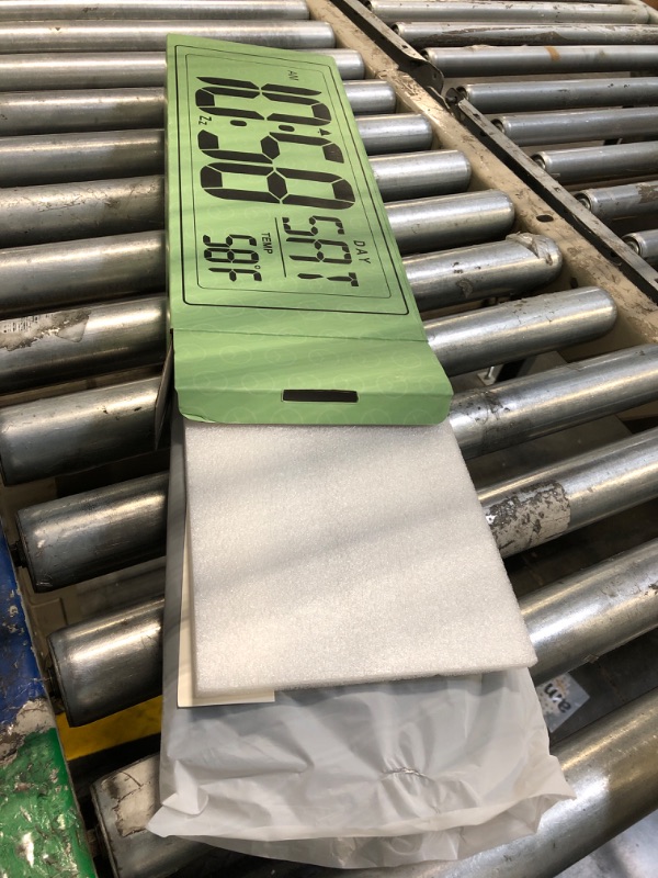 Photo 1 of XREXS Large Digital Wall Clock Battery Operated with Backlight, 15" LED Large Display Timer with Temperature Date Week Auto DST Adjustable Brightness, Alarm Clock for Classroom, Livingroom, Office